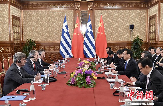 李克強會見希臘總理:中國支持中方企業參與希臘私有化項目